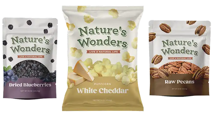 New Nature's Wonders branded Snack and Pantry lineup